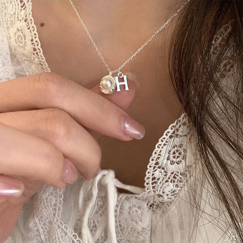 Double-layer Pearl Camellia Necklace - fairypeony