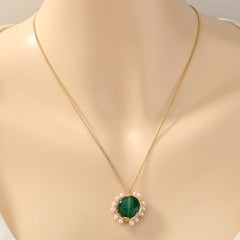 Lunar Pearl Pendant Necklace - fairypeony