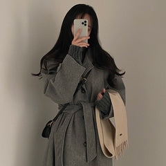 Vintage Double Breasted Wool Maxi Coat