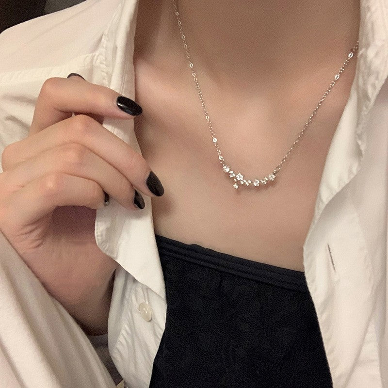 Double-layer Pearl Camellia Necklace - fairypeony