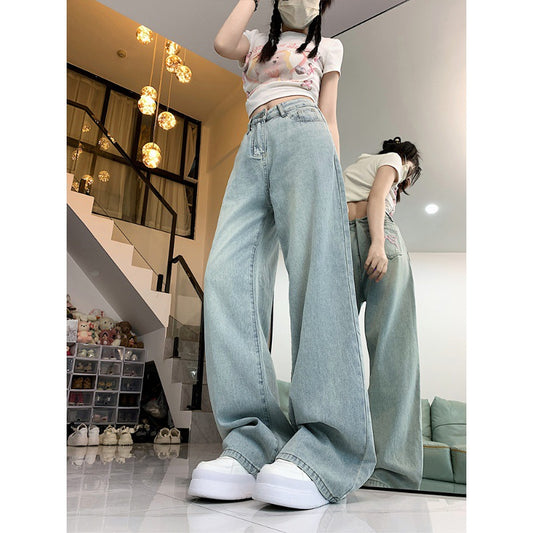 Back Bow Embroidered Wide Leg Jeans