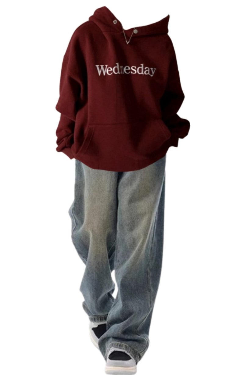 OOTD: Solid Color Hoodie + High Waist Boyfriend Jeans