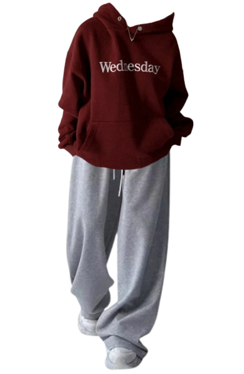OOTD: Solid Color Hoodie + Loose Sweatpants