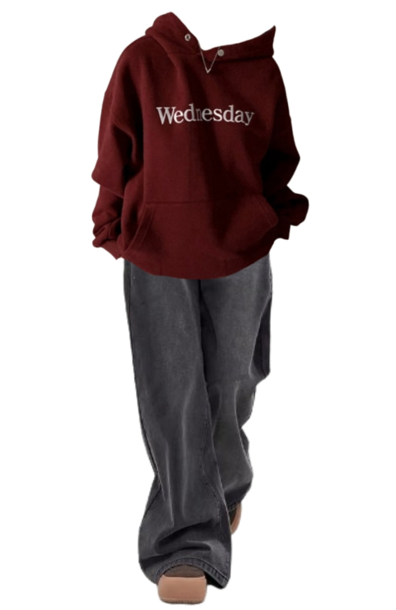 OOTD: Vintage Solid Color Hoodie + Baggy Jeans