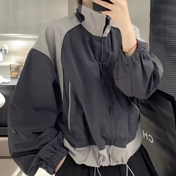 Outdoor Oversized Patchwork Jacket - fairypeony