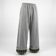 Y2K Wide-Leg Patchwork Pants
