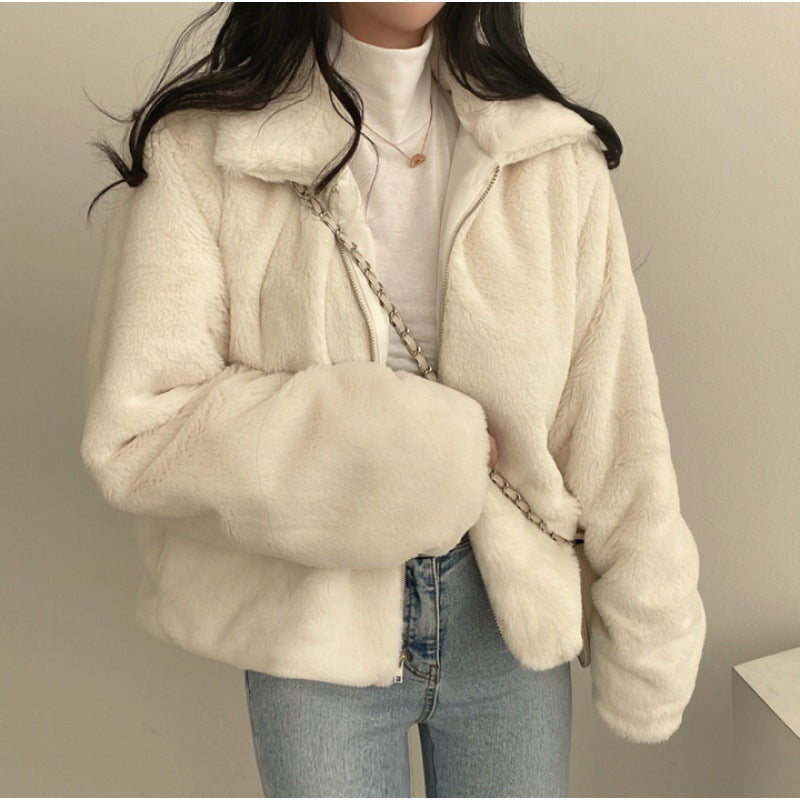 Plush Fleece Zip Up Jacket