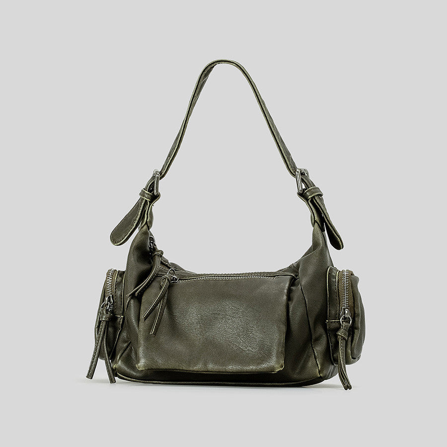 Punk Distressed Y2K Pu Leather Shoulder Bag