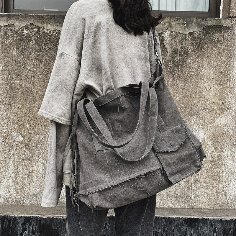 Raw Edge Large Crossbody Bag