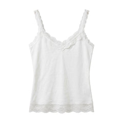 2000s Lace Trim Padded Cami Inner Vest Top