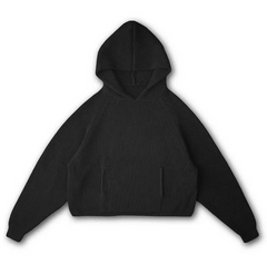 Back Star Print Hooded Oversized Sweater