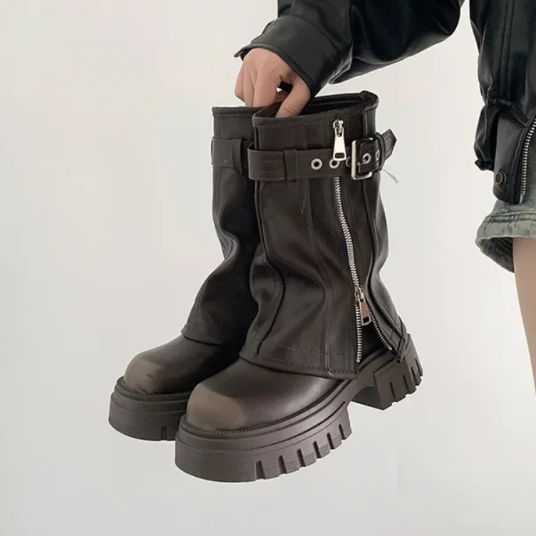 Vintage Covered Belted Boots