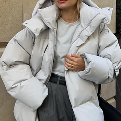 Multicolor Hooded Puffer Jacket