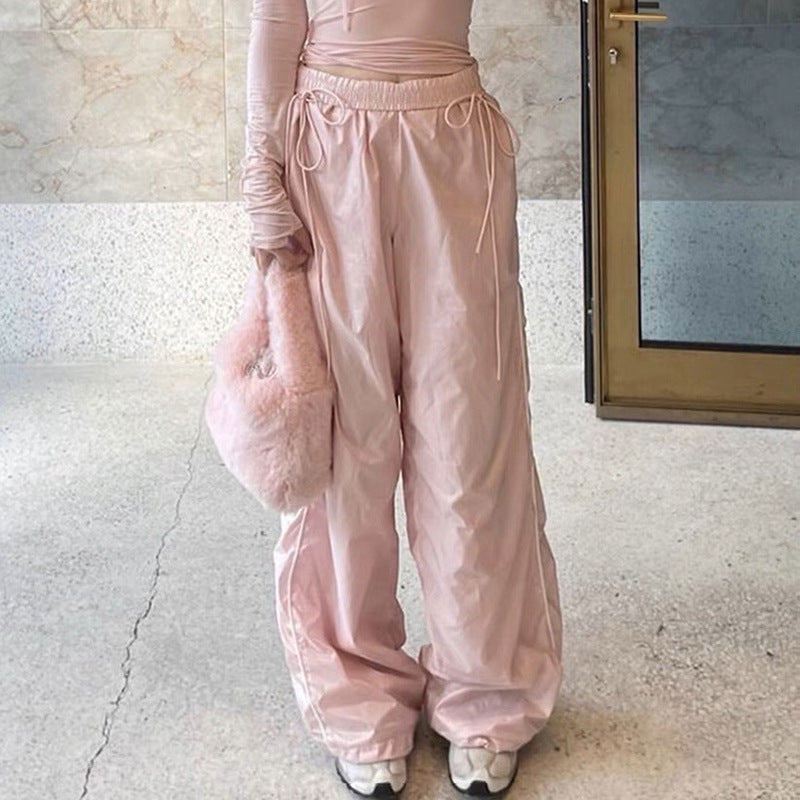 Size Friendly Pink Parachute Cargo Pants - fairypeony