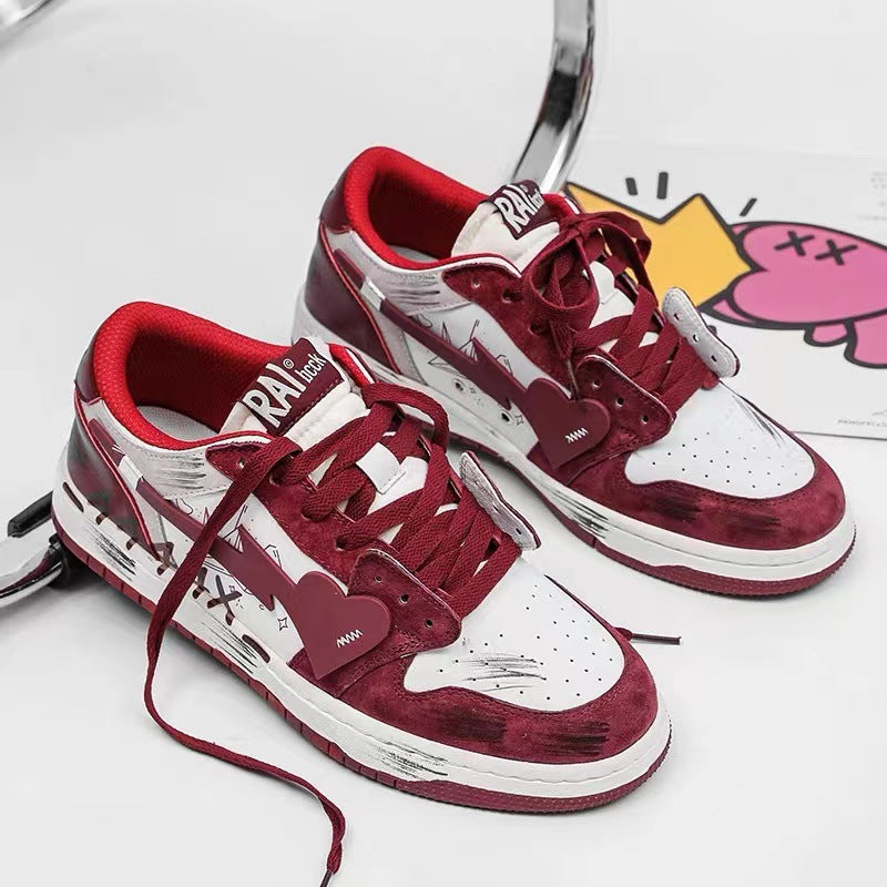 Skippin' School Shooting Heart Sneakers - fairypeony