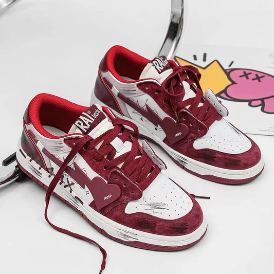 Skippin' School Shooting Heart Sneakers - fairypeony