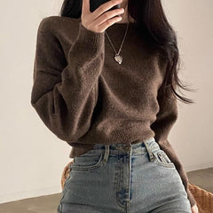 OOTD: Cropped Sweater + 90s Boyfriend Jeans + Pu Leather Shoulder Bag - fairypeony