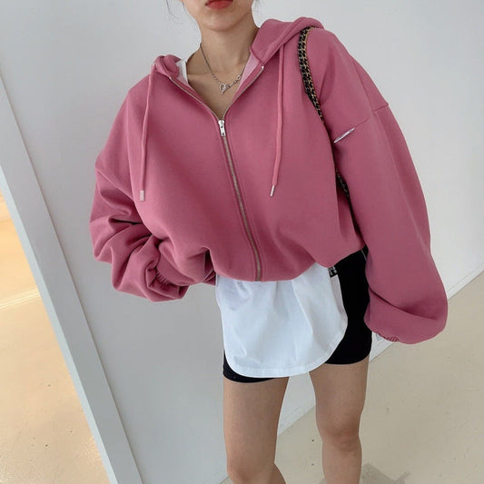 OOTD: Zip Up Hoodie + Boyfriend Jeans + Mini Pu Leather Backpack