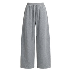 Solid-Colour Straight-Leg Curved Hem Casual Pants – Unisex Preppy Loose Trousers - fairypeony