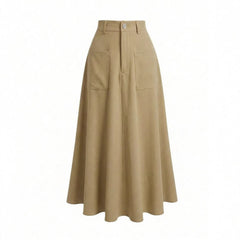 French-Style Slimming A-Line Midi Skirt - fairypeony