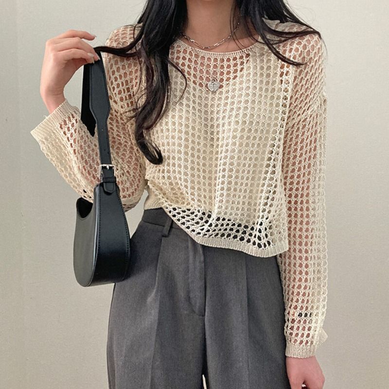 Solid Color Knitted Two-piece Set