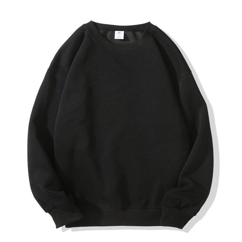Black sweatshirt on a white background