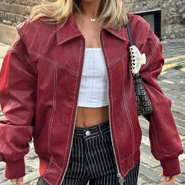 OOTD: Leather Jacket + Loose Hoodie + Boyfriend Jeans + Crossbody Bag - fairypeony