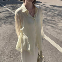 Sun Protection Loose Long Sleeve Blouse