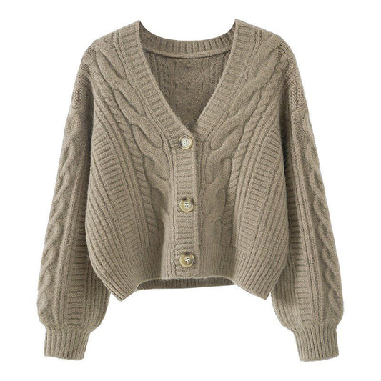 Womens Loose Fit Cardigan Sweater - fairypeony