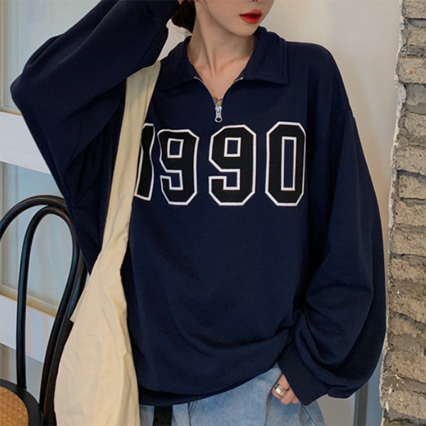 Vintage 90s Half Zip Sweatshirt - fairypeony
