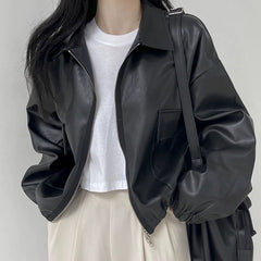 Vintage Big Pocket Oversized Zip Up Jacket