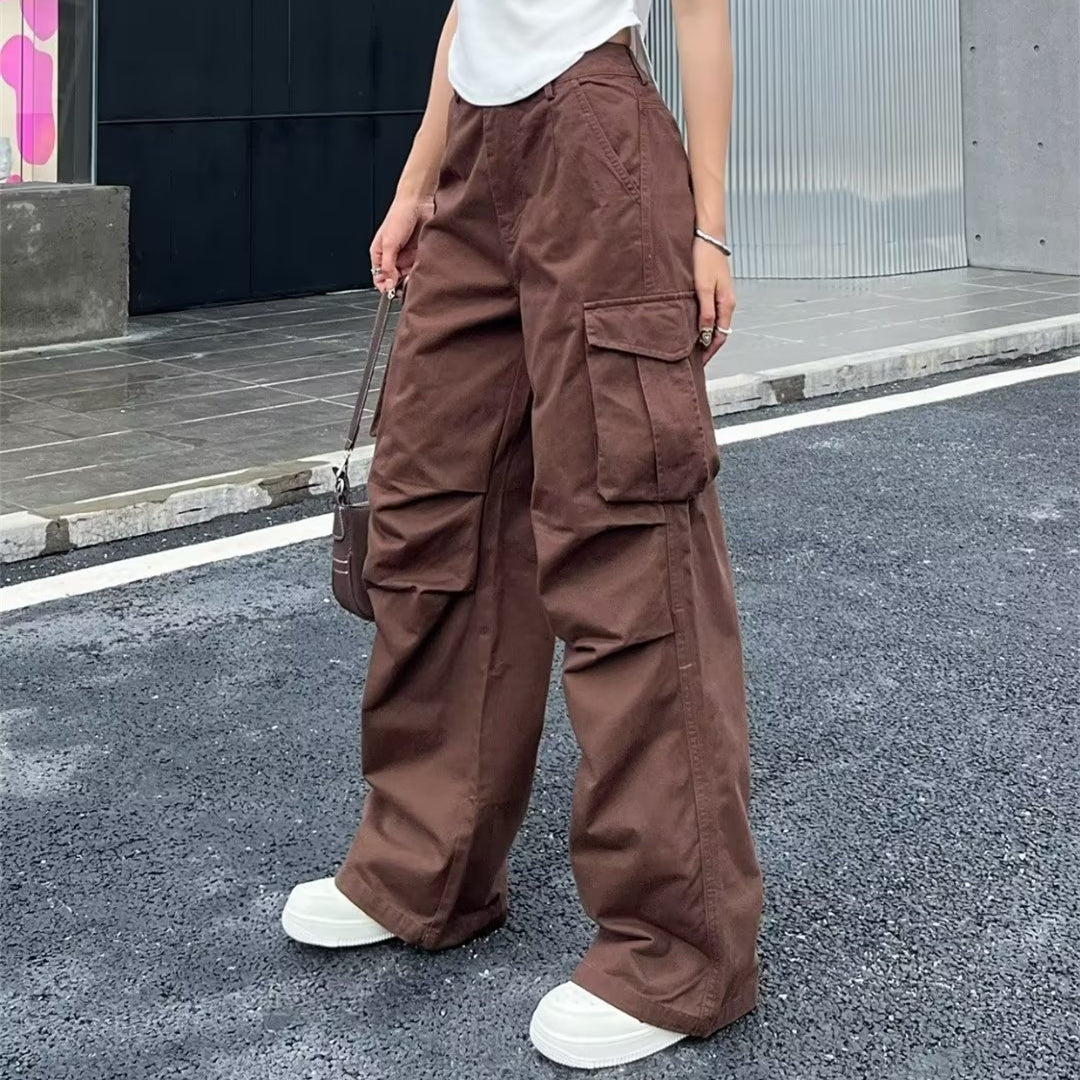 Vintage Big Pocket Wide Leg Cargo Pants