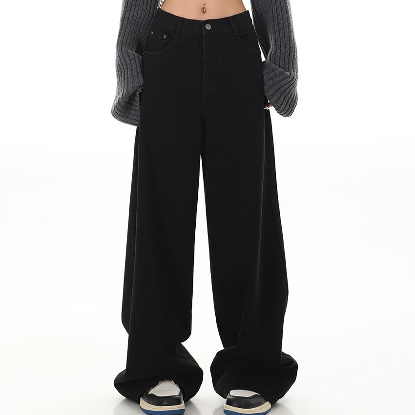 OOTD: Cable Knit Sweater + Vintage Black Straight Baggy Boyfriend Jeans - fairypeony