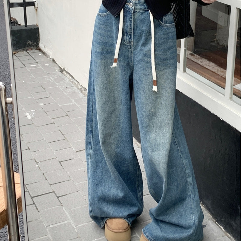 Vintage Blue Wash Baggy Boyfriend Jeans - fairypeony