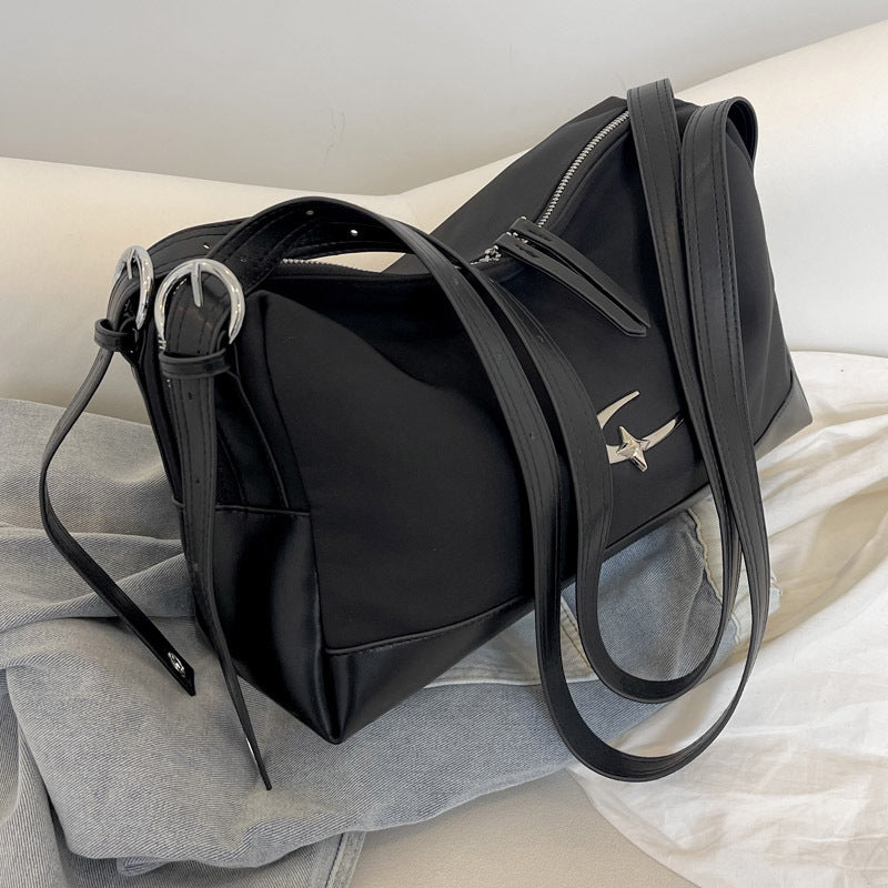 Vintage Metal Logo Shoulder Bag