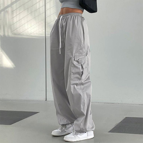 Vintage Oversized Parachute Cargo Pants - fairypeony