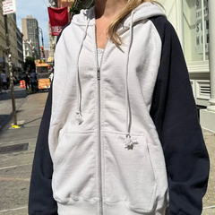 OOTD: Oversized Zip Up Hoodie + Baggy Boyfriend Jeans + Large Canvas Satchel Bag