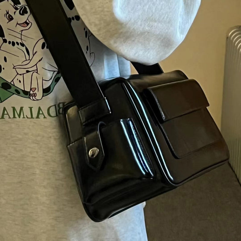 Vintage Pu Leather Crossbody Bag - fairypeony