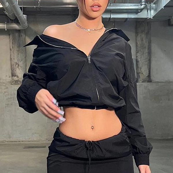 Vintage Zip Up Cropped Jacket - fairypeony