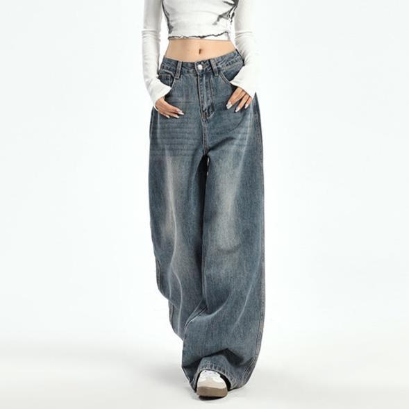 Vintage Blue Wash Baggy Jeans