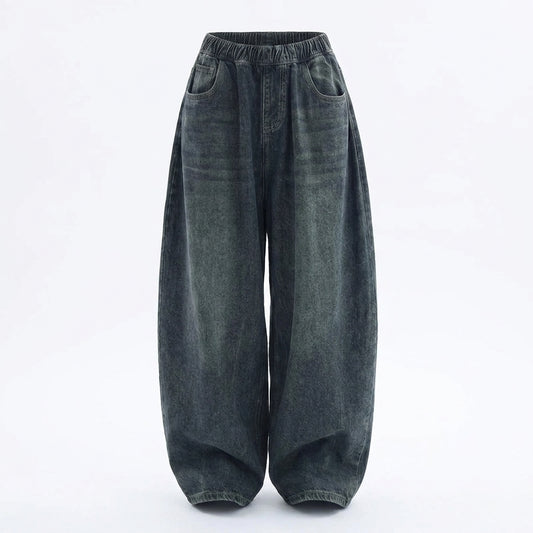 Vintage Elastic Wasit Baggy Jeans