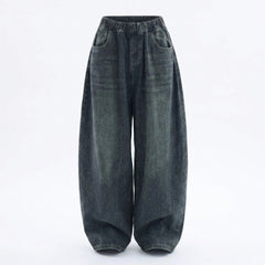 Vintage Elastic Wasit Baggy Jeans