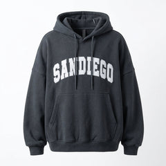 Vintage Embroidered Logo Oversized Hoodie