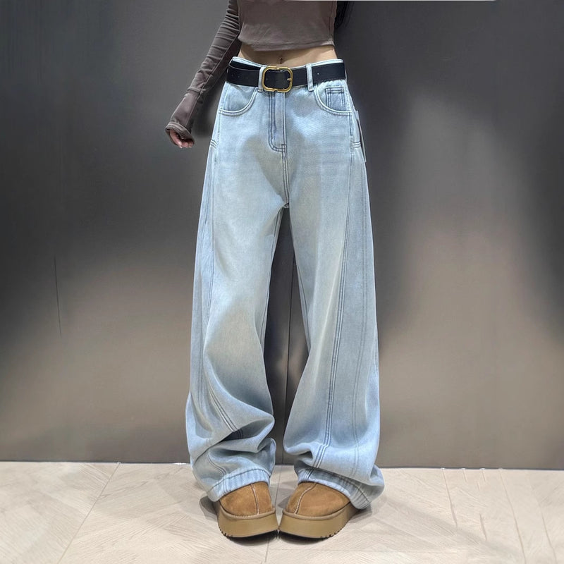 Vintage Light Blue Wide Leg Loose Jeans
