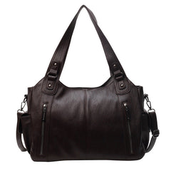 Vintage PU Leather Larger Capacity Shoulder Bag