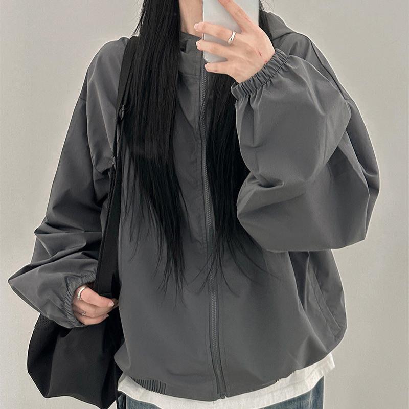 Vintage Solid Color Oversized Outdoor Jacket