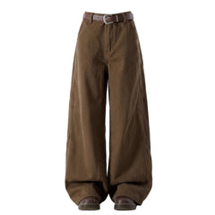Vintage Straight Wide-Leg Trousers