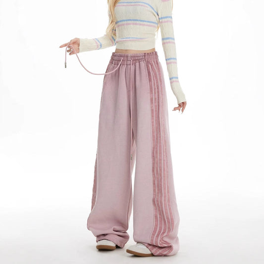 OOTD: Striped Short Sleeve Tee + Wide Leg Sweatpants