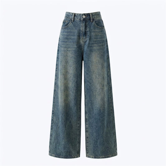 Vintage Washed Straight-Leg Jeans