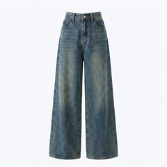 Vintage Washed Straight-Leg Jeans
